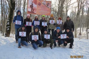 Команда Института приняла участие в XXXVI массовом восхождении на вершину горы Бештау в честь Дня защитника Отечества