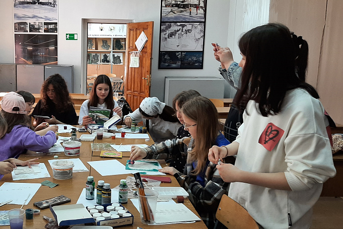 Учащиеся Нефтекумской детской художественной школы приняли участие в мастер-классах от Школы дизайна